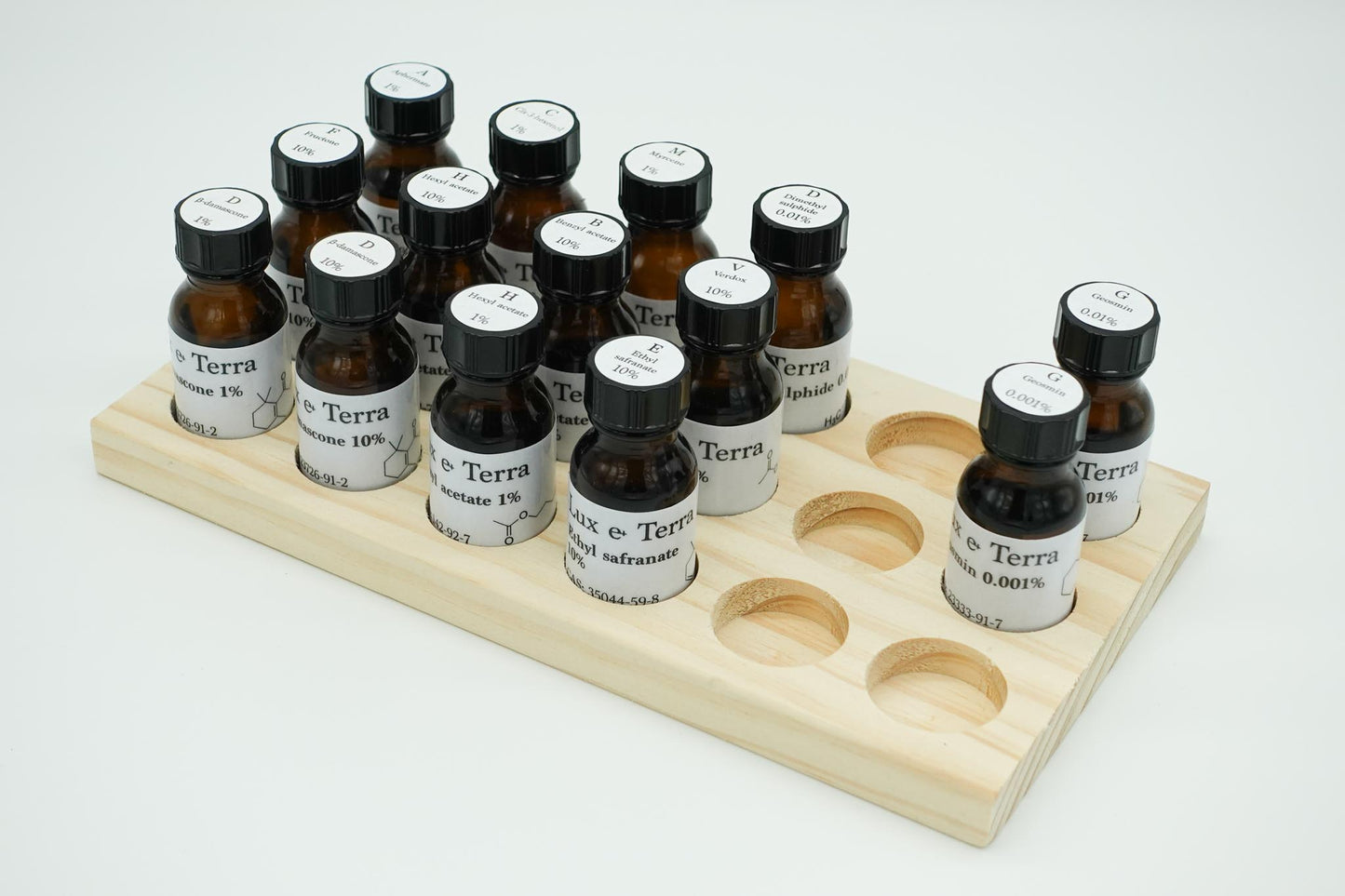 Wooden perfumery rack